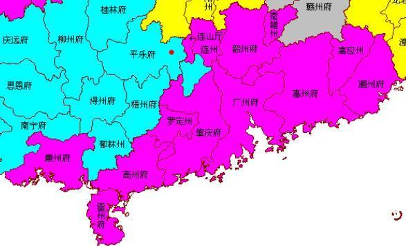 清朝时期，广州府行政区划，深圳也属于广州府，大广州府雄踞华南