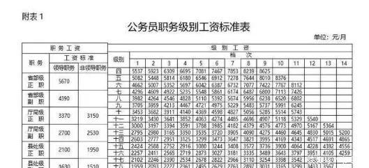 公务员事业单位工资标准表出炉！哪个薪资收入更高？