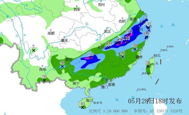 “抽水机”来了，南方5个大暴雨区，最强120毫米，暴雨带横跨多省