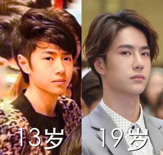 王一博从12岁到21岁的照片对比：从小帅到大，真的没整容