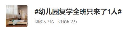 3.7亿热搜，幼儿园复学全班只来了1人？小朋友，你是否有很多问号？？