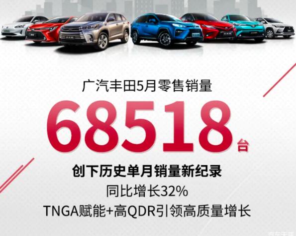 广汽丰田5月销量猛增32%，威兰达“有心无力”