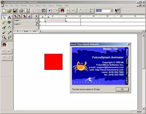 最初的FutureSplash Animator