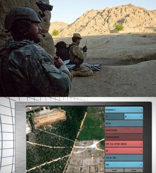 将手机与步枪配合，这种单兵信息化系统在军用领域的应用不容忽视