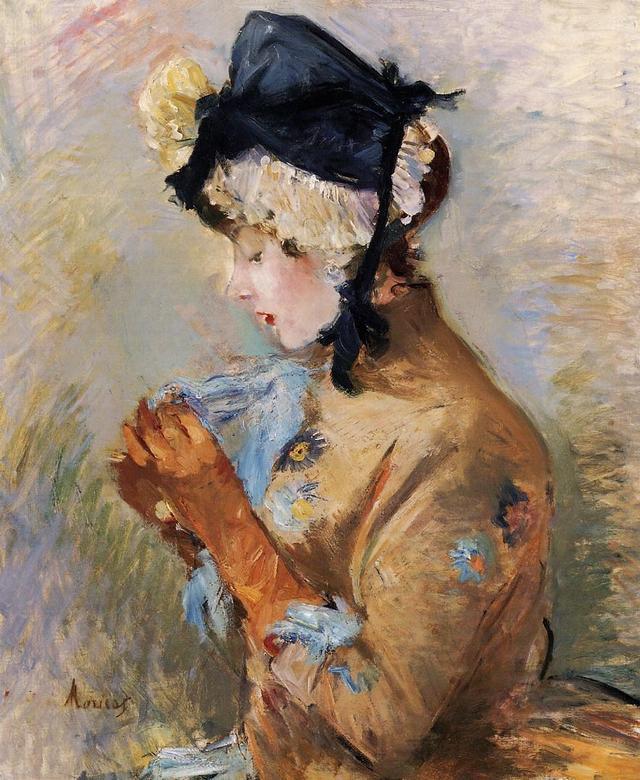 马奈油画中的女模特，也是法国最出色的印象派女画家——莫里索