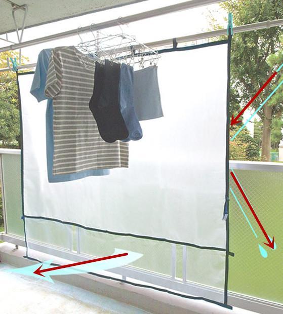 为什么日本人在阳台晒衣服，外面要挂一张薄膜