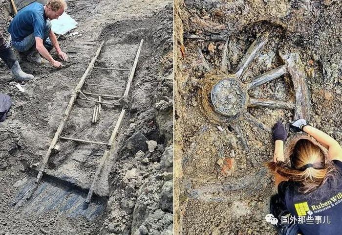 工人施工 在村庄地底下发现一战时期尸骨