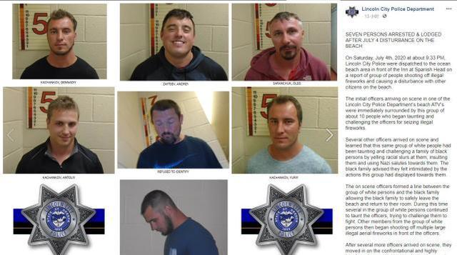 用种族侮辱和纳粹敬礼骚扰黑人，美国警察逮捕7名男子