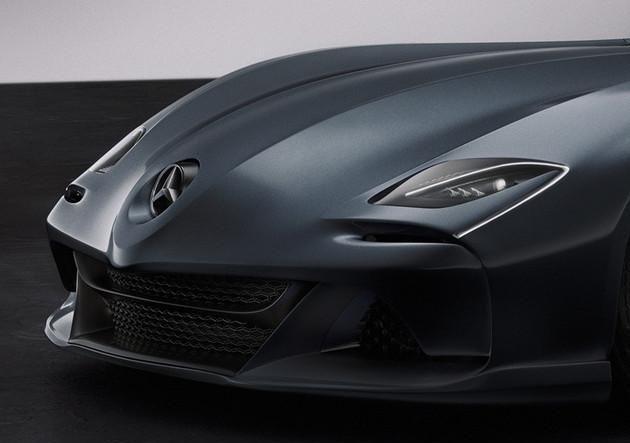 梅赛德斯SLR-AMG概念车渲染图 融合经典SLR McLaren设计风格