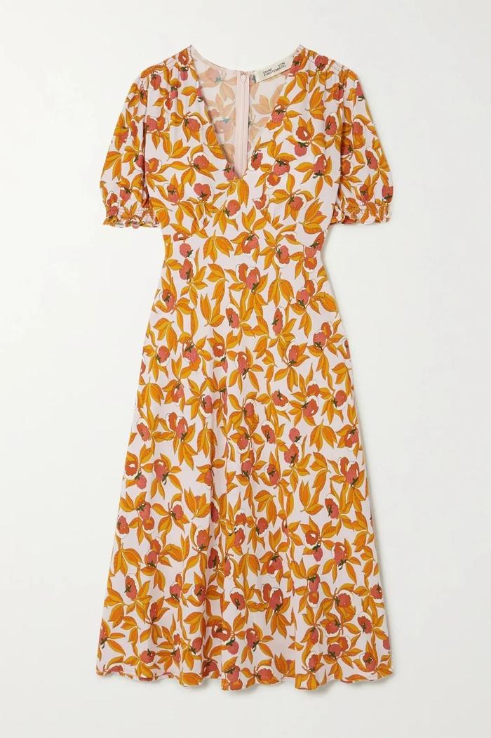 DIANE VON FURSTENBERG 花卉中长连衣裙