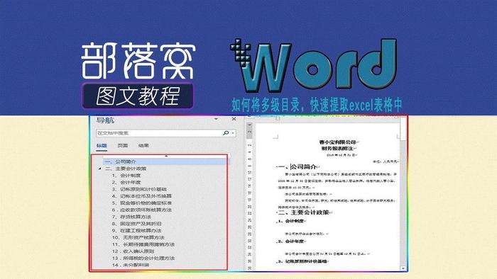 word文档处理技巧：如何将多级目录，快速提取excel表格中