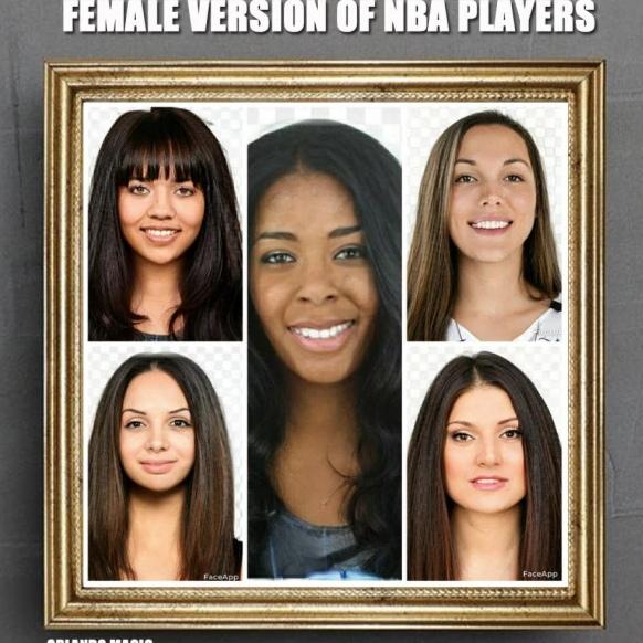 有人把那些NBA男神全给P成了女版！76人成女模队，有你爱的吗？
