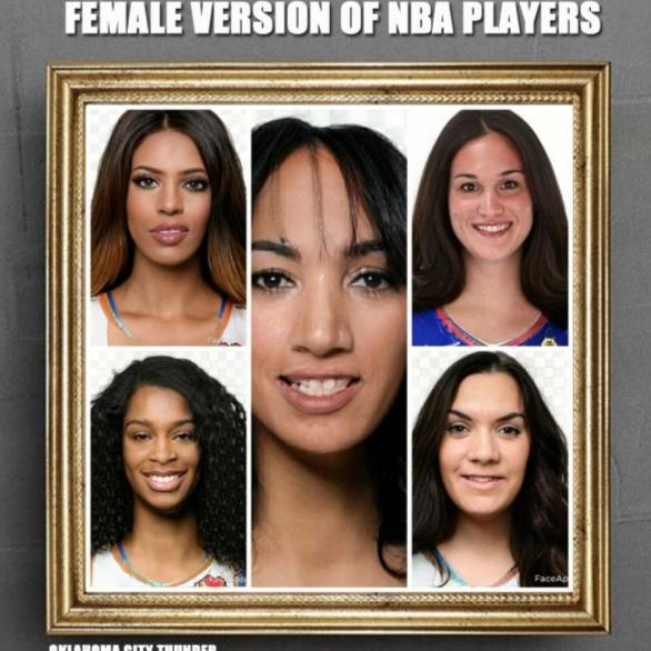 有人把那些NBA男神全给P成了女版！76人成女模队，有你爱的吗？