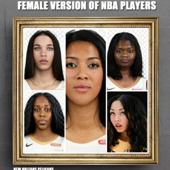 有人把那些NBA男神全给P成了女版！76人成女模队，有你爱的吗？