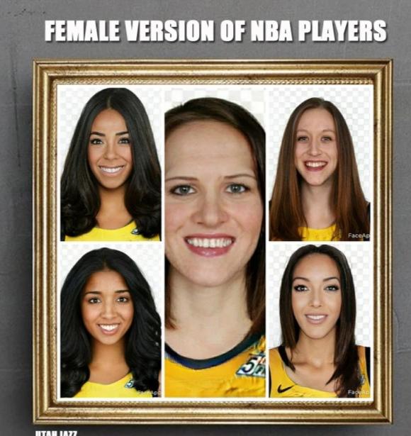 有人把那些NBA男神全给P成了女版！76人成女模队，有你爱的吗？