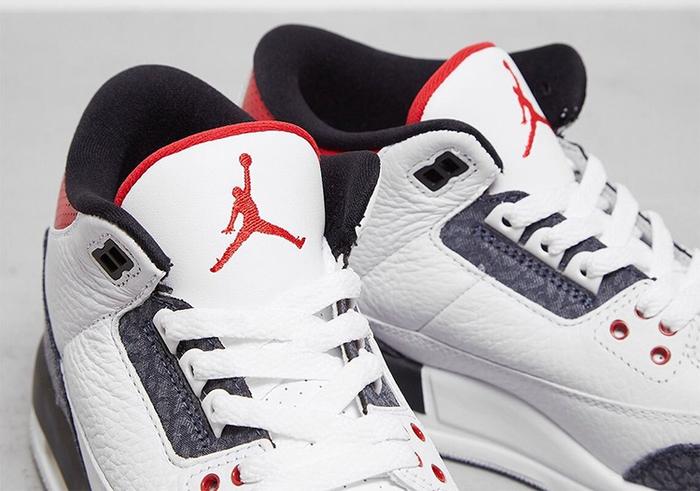 牛仔爆裂纹！新火焰红 Air Jordan 3 细节曝光，下月发售！