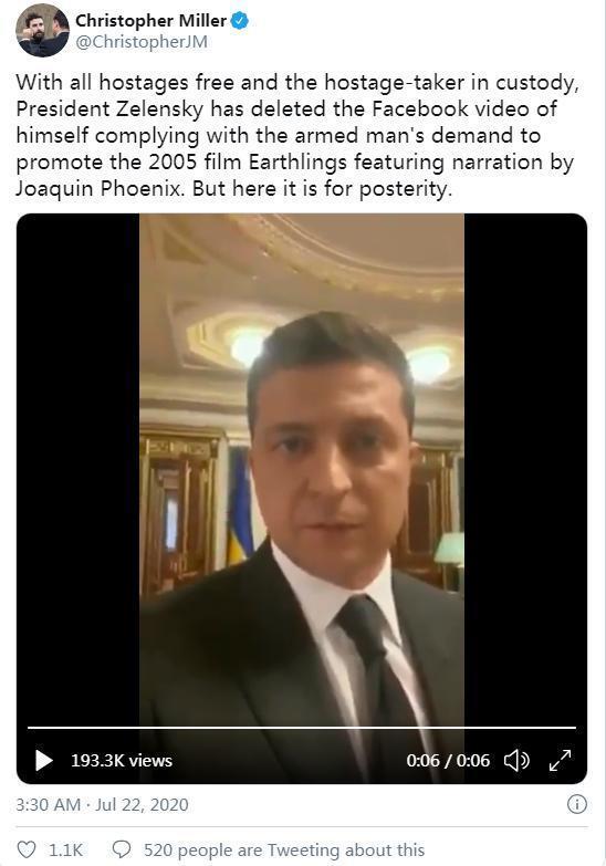 乌克兰绑匪以人质胁迫总统！只为让其推荐电影，怪异行为惹争议