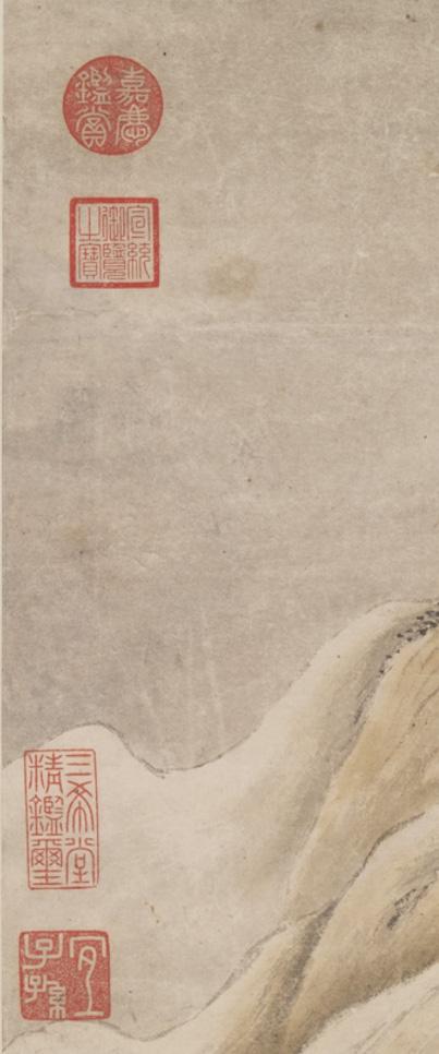 古作赏析：王时敏《仿王维江山雪霁轴》，77岁所作，画法甚古