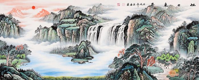 客厅东墙挂什么风景风水好 国画山水聚财又旺人