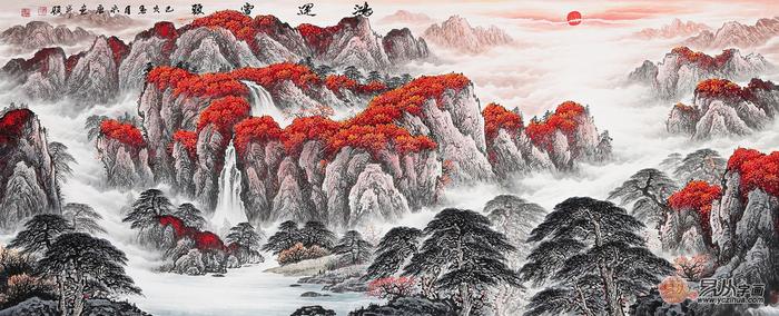 客厅东墙挂什么风景风水好 国画山水聚财又旺人