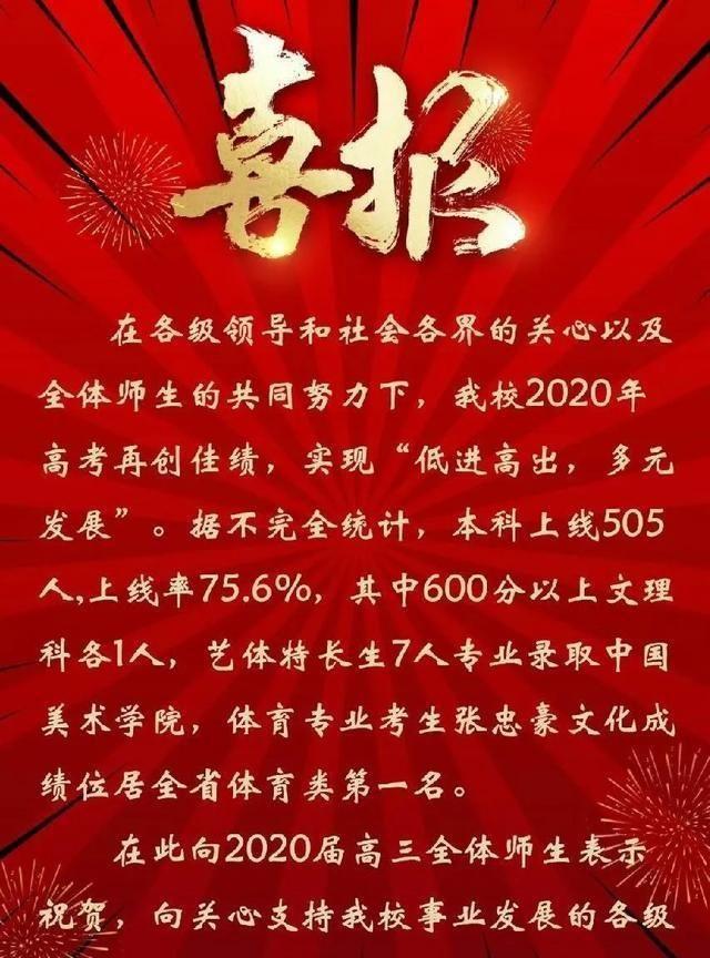 2020年南平市各中学高考喜报！南平一中、八中、高级共创佳绩！