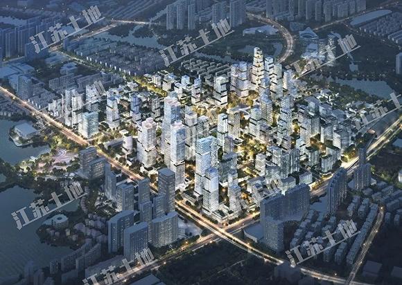 江宁主城中心区城市设计国际咨询方案评选第一名·城市设计鸟瞰图