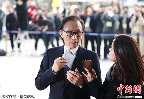 图一 资料图:韩国前总统李明博。