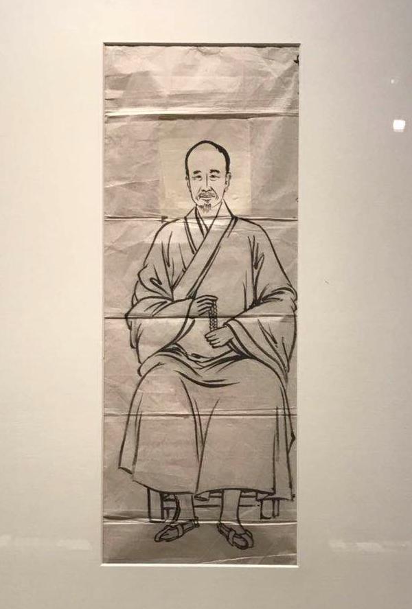 丰子恺画《弘一法师像》