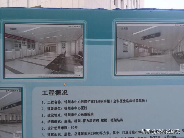 期待！锦州市中心医院新楼工程建设进展！外墙体开始装饰！