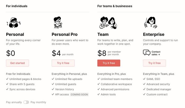 Notion 新版付费计划上线，免费版也能轻松「一换四」