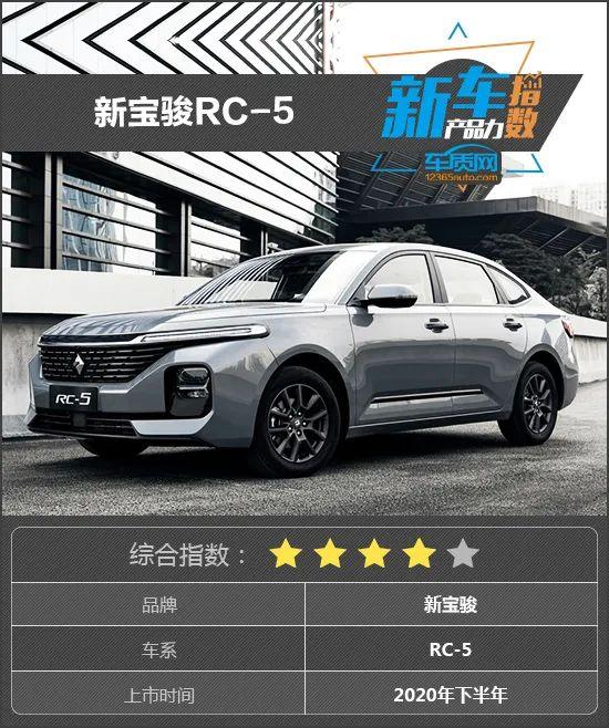 新车产品力指数：新宝骏RC-5