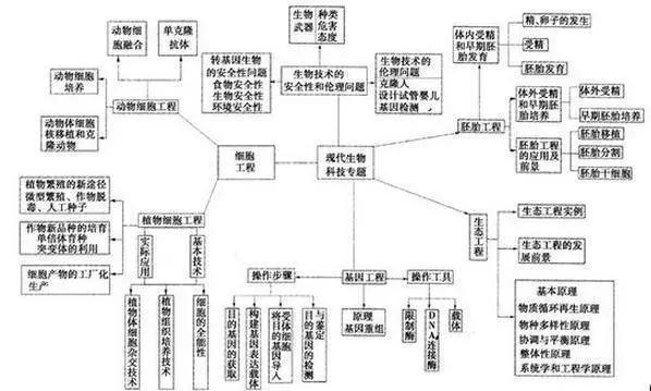 初中生物:知识点梳理和思维导图,初一初二考生必看