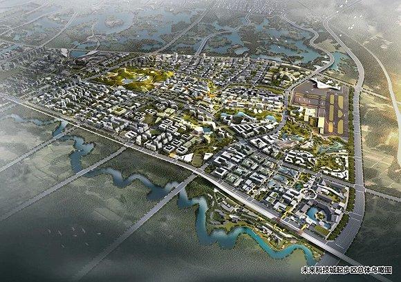 成都未来科技城局部鸟瞰图 效果图
