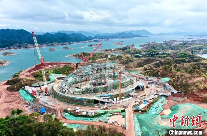 建设中的淳安场地自行车馆。 杭州亚组委 供图