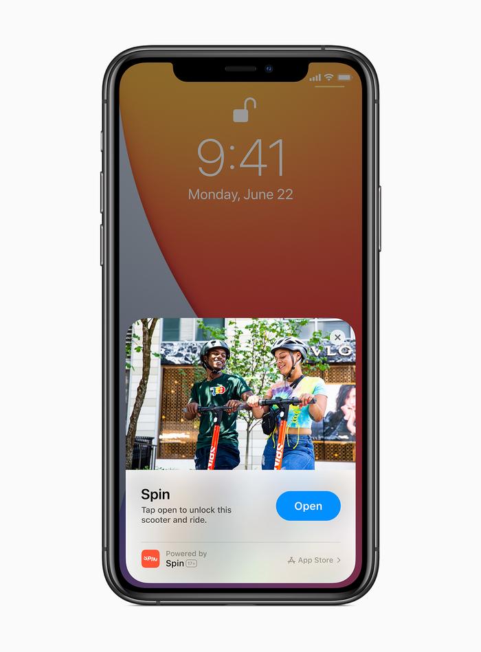 App Clips快捷且易于发现,使用户能够在需要时使用App的某一部分。