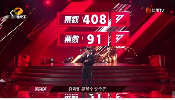 (《兰花草》和《推开世界的门》两组表演票数最为悬殊)
