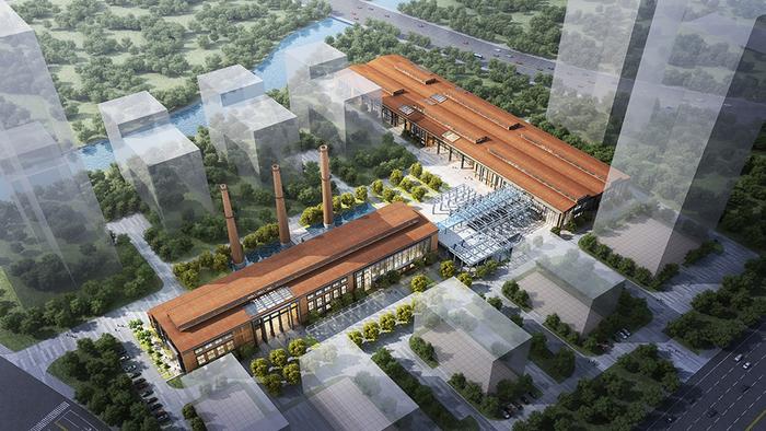 特钢地块(吴淞口国际科创城)首发项目L型厂房区域改造后效果图