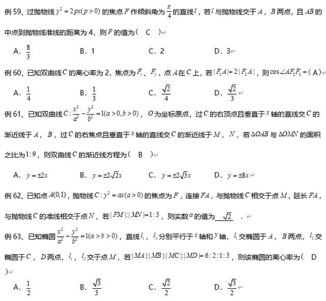 2020高考数学最可能考的50道题!别问为什么,近9年考点太有规律