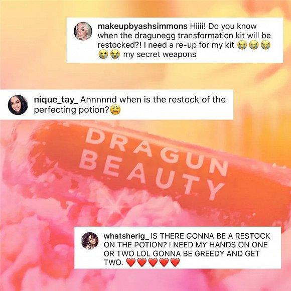 △要求Dragun Beauty补货的粉丝们
