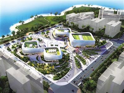 滨海文化广场项目效果图。