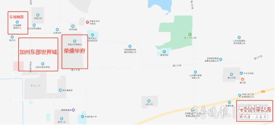 店片区主要楼盘项目分部示意图