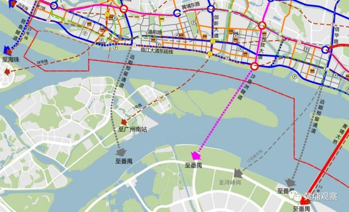 广州珠江两岸10条隧道要来，其中8条隧道位置曝光