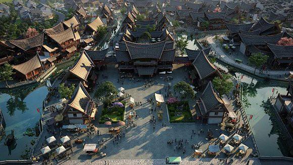 抚仙湖·广龙小镇核心景区“仙湖迷城”效果图