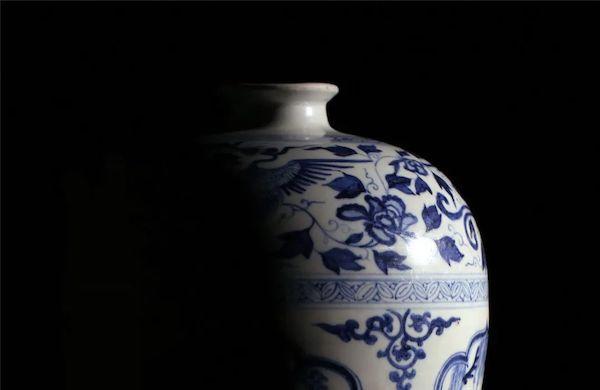 元青花四爱图梅瓶 (局部)武汉博物馆藏