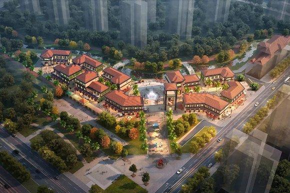 凤凰里水街效果图(图片来源:成都青白江)