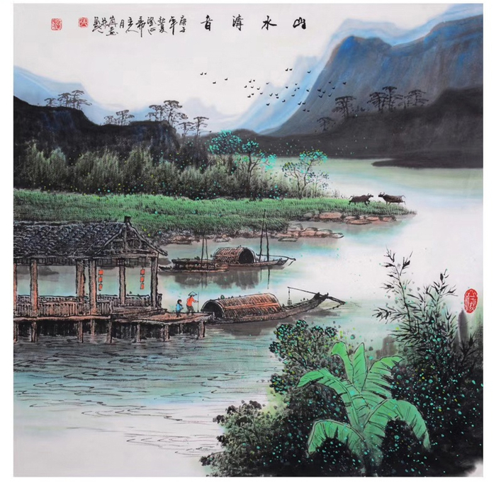 胸中有丘壑，自然有清音，国画山水清音图赏析。|石涛|画家|意境|张月岗