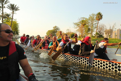 Dragon boat race held in Cairo to celebrate traditional Chinese Dragon Boat Festival