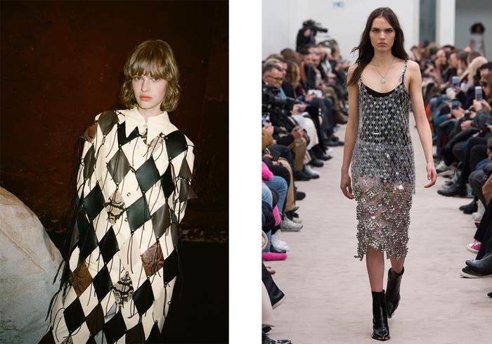 (左)Nanushka 2021(右)Paco Rabanne 2021