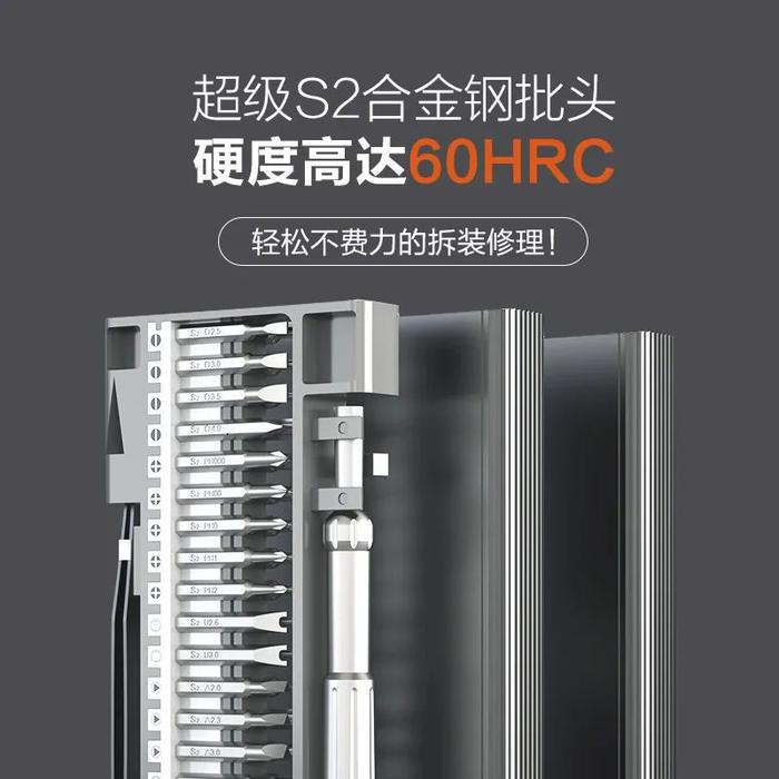 螺丝刀界的“劳斯莱斯”,S2合金钢「50合1」,生活中不可少一套螺丝刀工具!