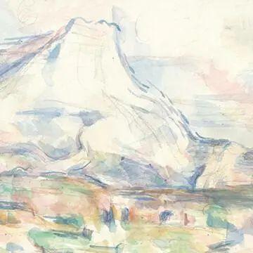 保罗·塞尚,《圣维克多山》细节,1902-06;纸上水彩和铅笔